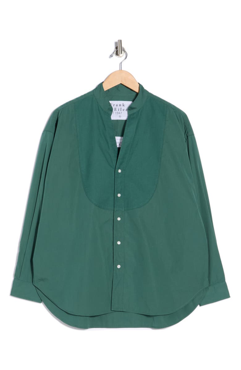 Frank & Eileen Victoria Surplice Neck Button Up Shirt, Alternate, color, Green /Green