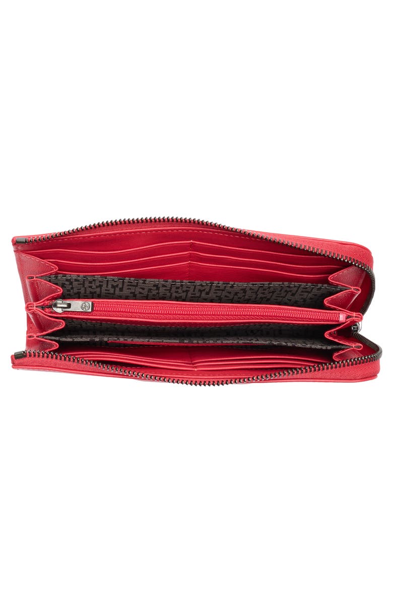 Longchamp Leather Zip Around Wallet, Alternate, color, 