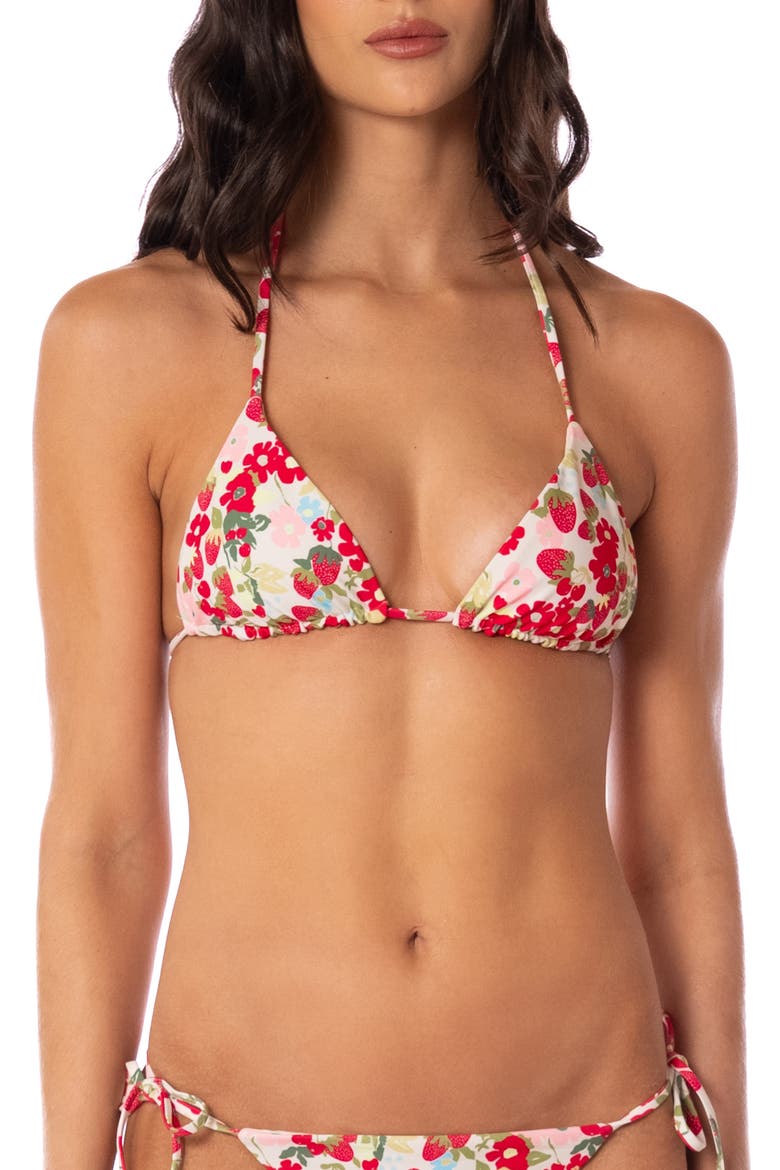 Balmy Reversible Bikini Top, Main, color, OPEN WHITE