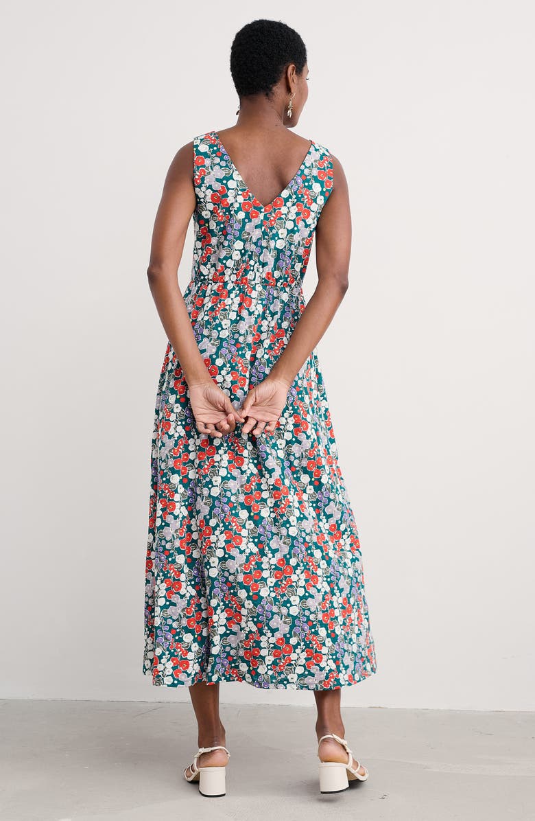 Seasalt Cornwall Polmanter Sleeveless Organic Cotton Jersey Maxi Dress, Alternate, color, Wild Hollyhock Dark Drift