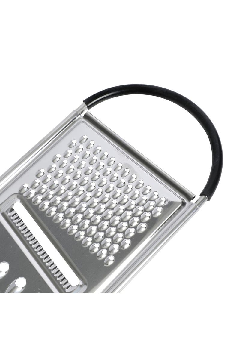 Helmsdale Flat Cheese Grater With Anti-Slip Handle, Alternate, color, Silver