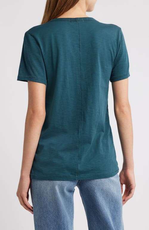 Rag & Bone The Vee Slub Cotton T-shirt In Green