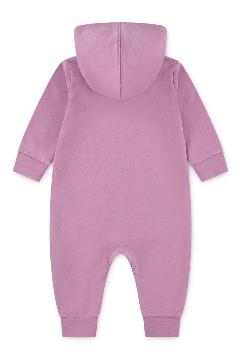 Futura French Terry Hooded Romper, Alternate, color, MAGIC FLAMINGO