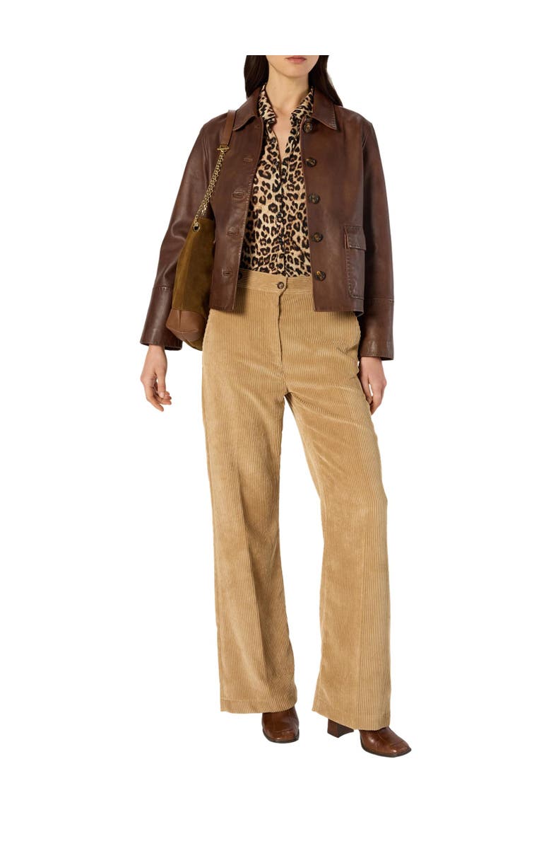 GERARD DAREL Cass Wide-Leg Corduroy Pants, Alternate, color, Sand