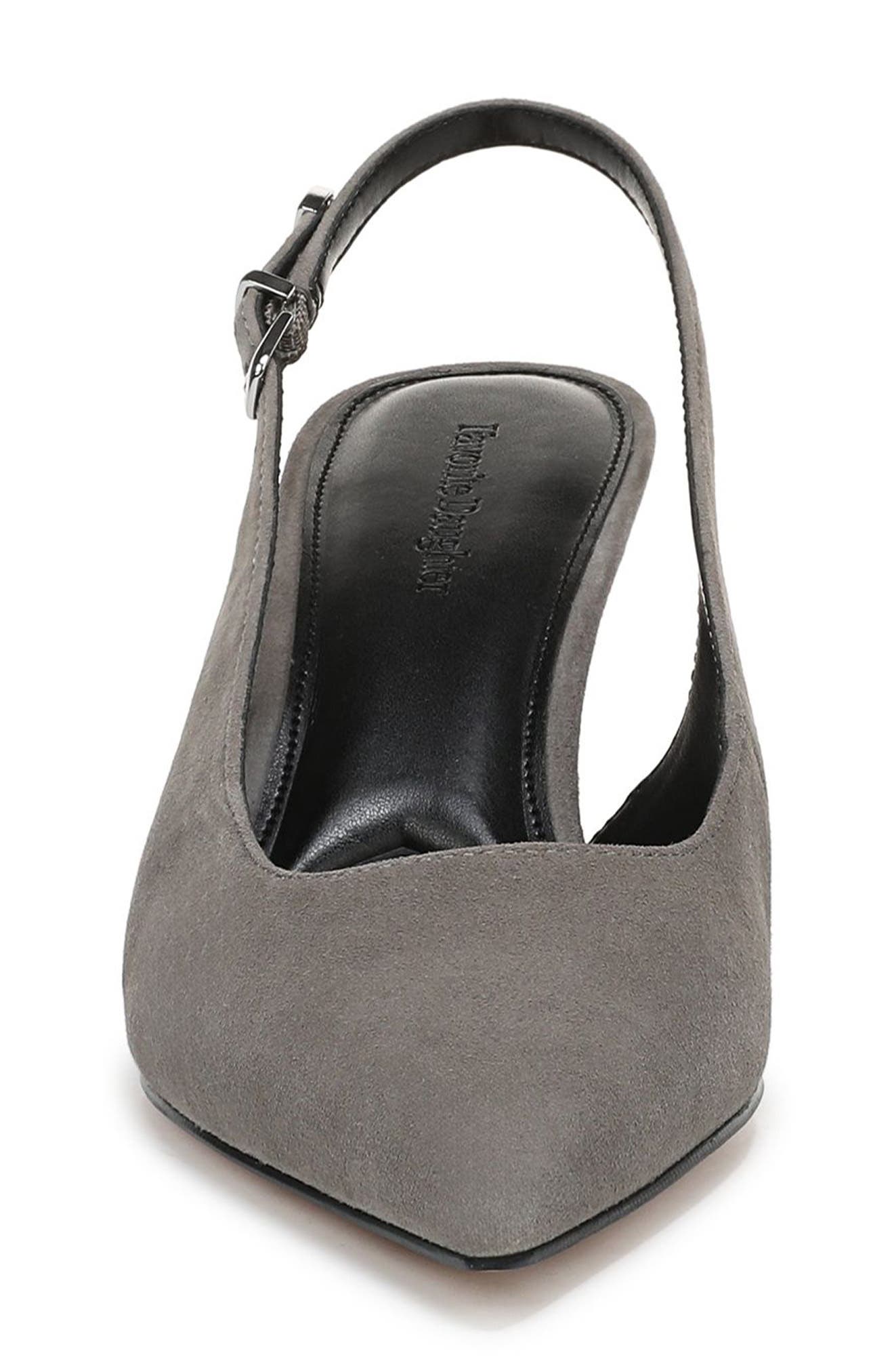 Sierra Pointed Toe Slingback Pump, Alternate, color, TAUPE GREY SUEDE
