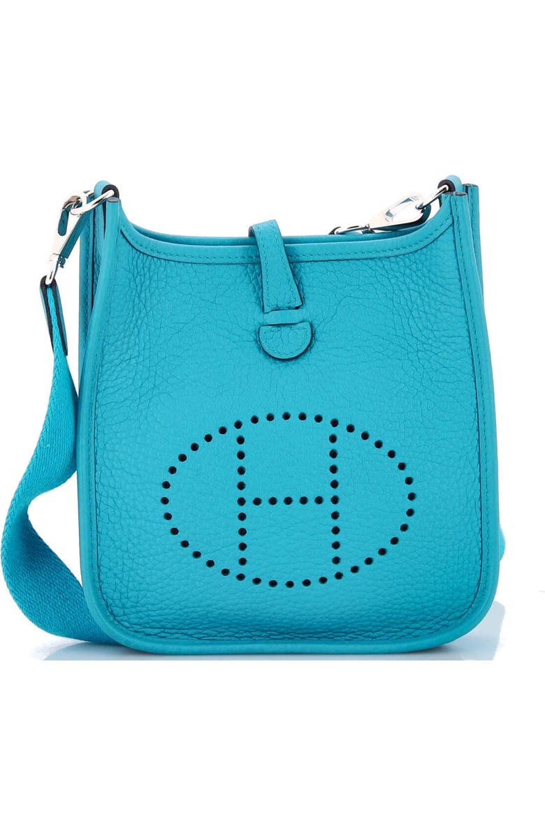 Pre-Owned Hermes Evelyne Bag Gen III Clemence TPM, Main, color, Bleu Zanzibar
