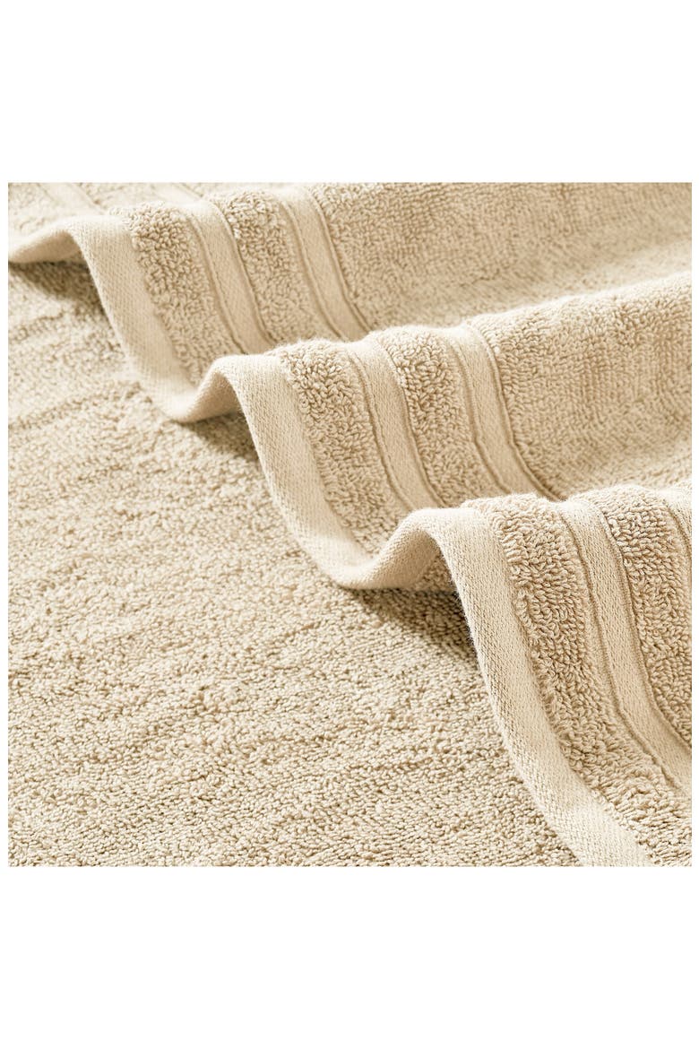 Embellished Border Damask Jacquard Towel 6-Piece Set - Grey, Alternate, color, ivory