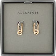 AllSaints Hexagon Huggie Hoop Earrings