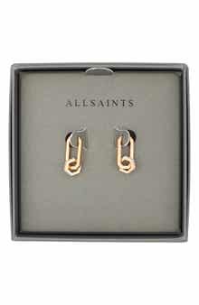 Hexagon Huggie Hoop Earrings