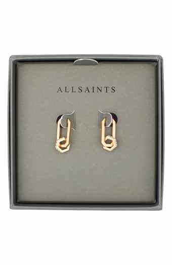 Hexagon Huggie Hoop Earrings