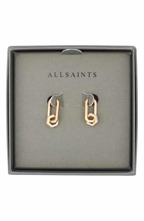 Hexagon Huggie Hoop Earrings