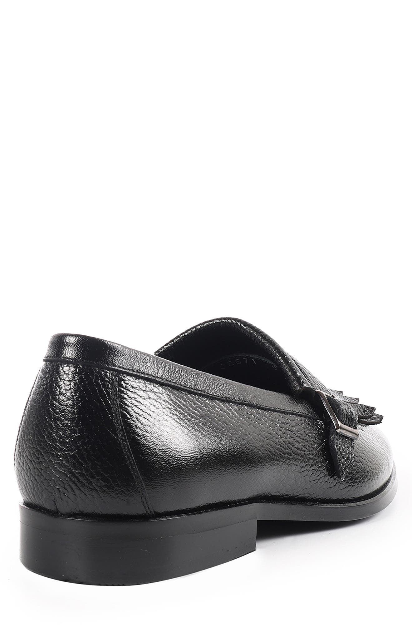 VELLAPAIS Tortoise Kiltie Fringe Loafer, Alternate, color, Black