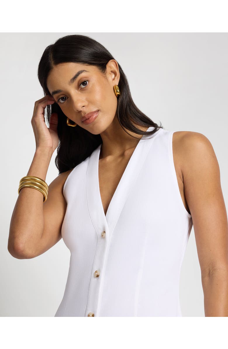 Onia Textured Button Down Maxi Dress, Alternate, color, White