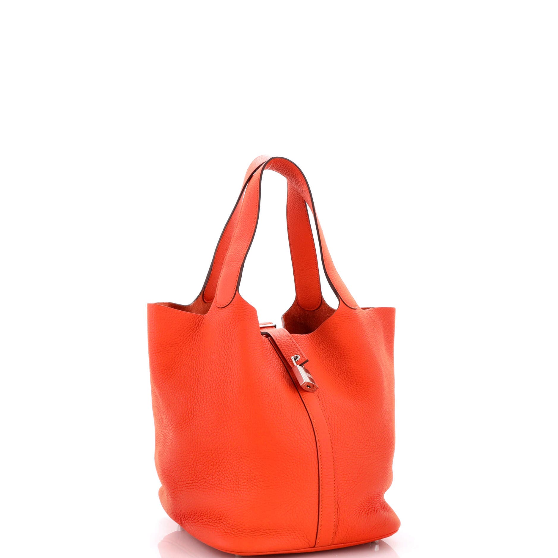 Pre-Owned Hermes Picotin Lock Bag Clemence GM, Alternate, color, Feu