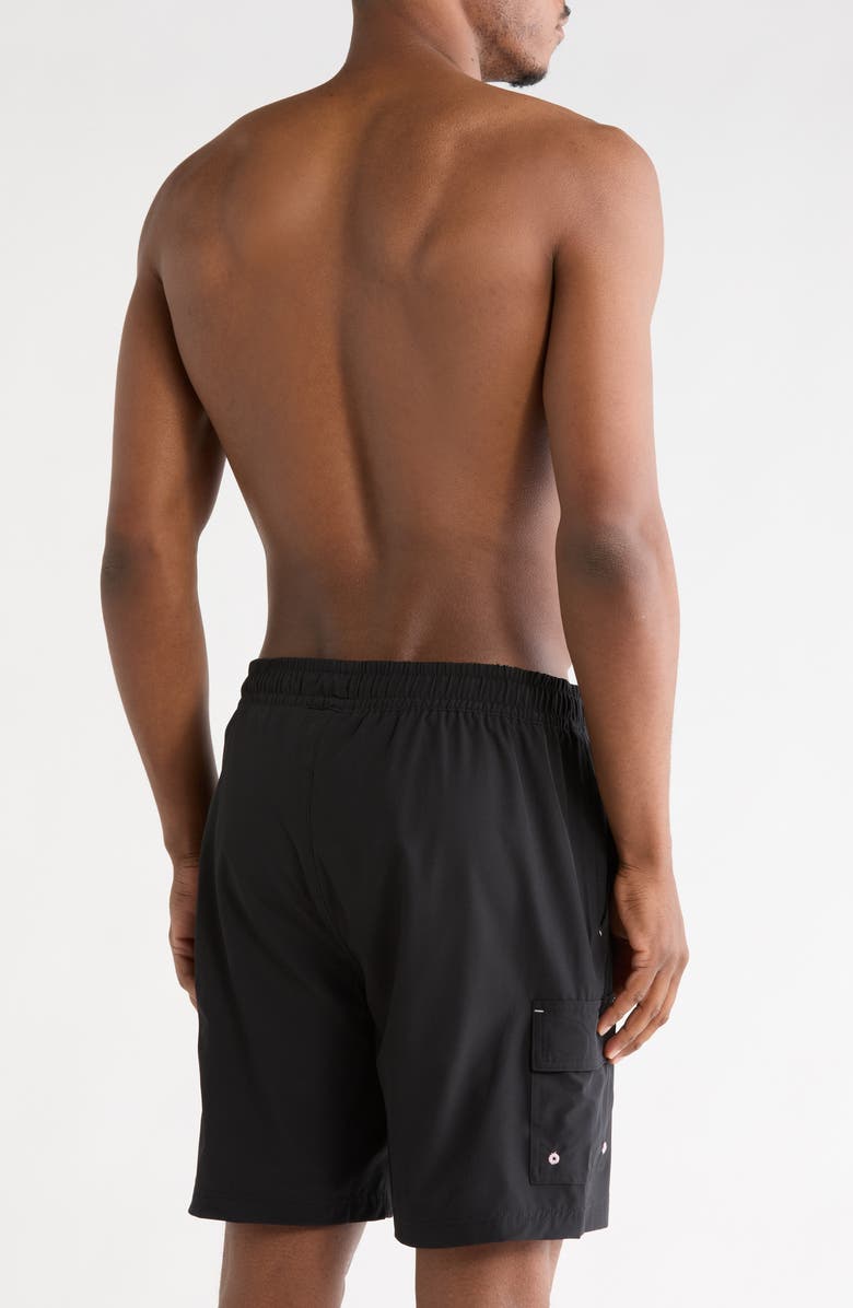 Hurley Carmel Cargo Swim Shorts, Alternate, color, Black