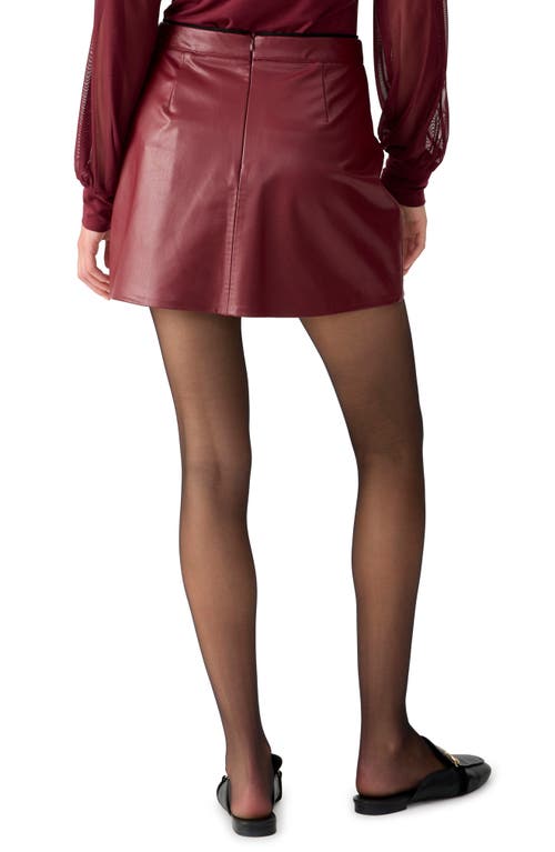 Sanctuary Faux Leather Miniskirt In Purple