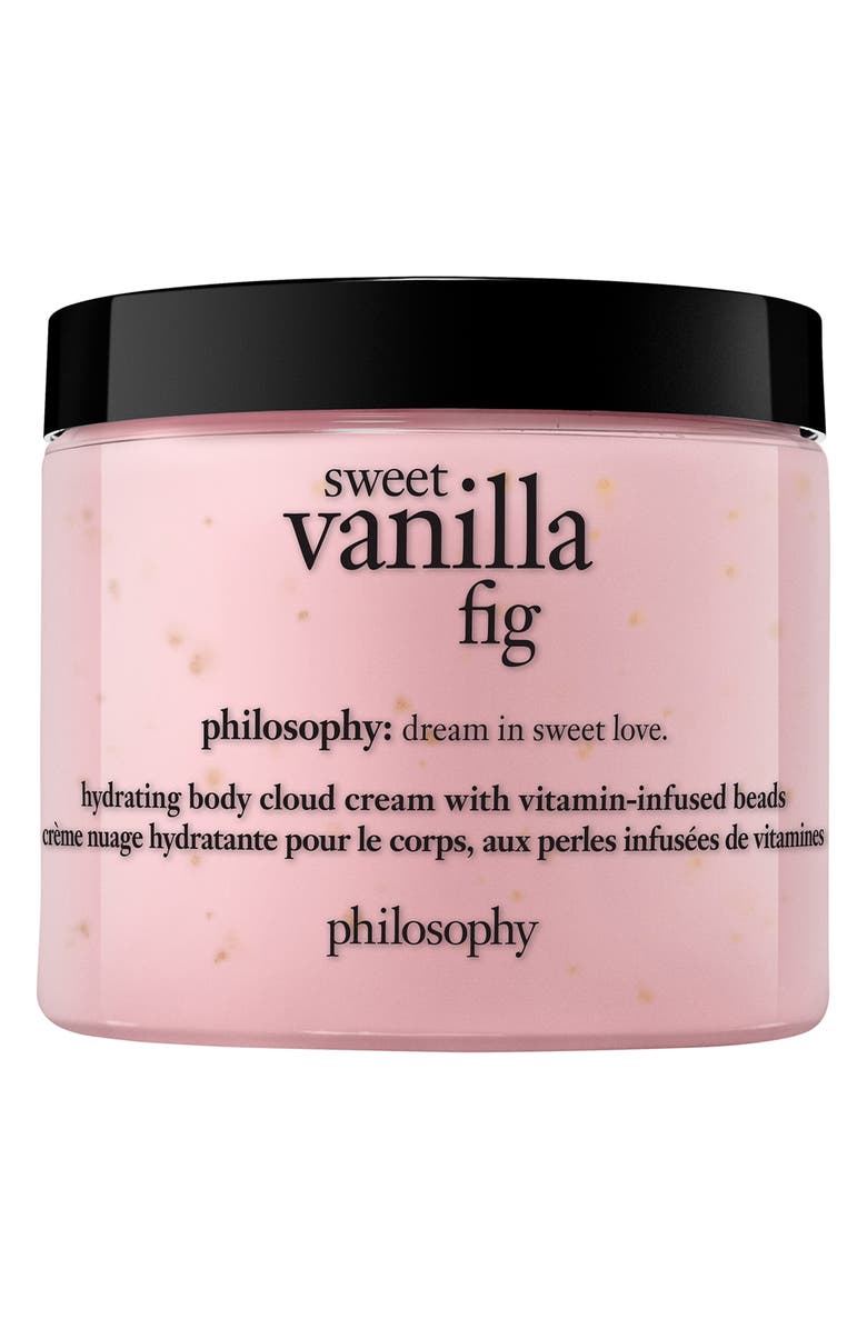 philosophy sweet vanilla fig hydrating body cloud cream, Main, color, 