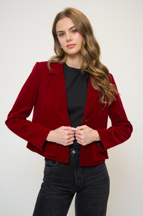Ember Velvet Boxy Blazer