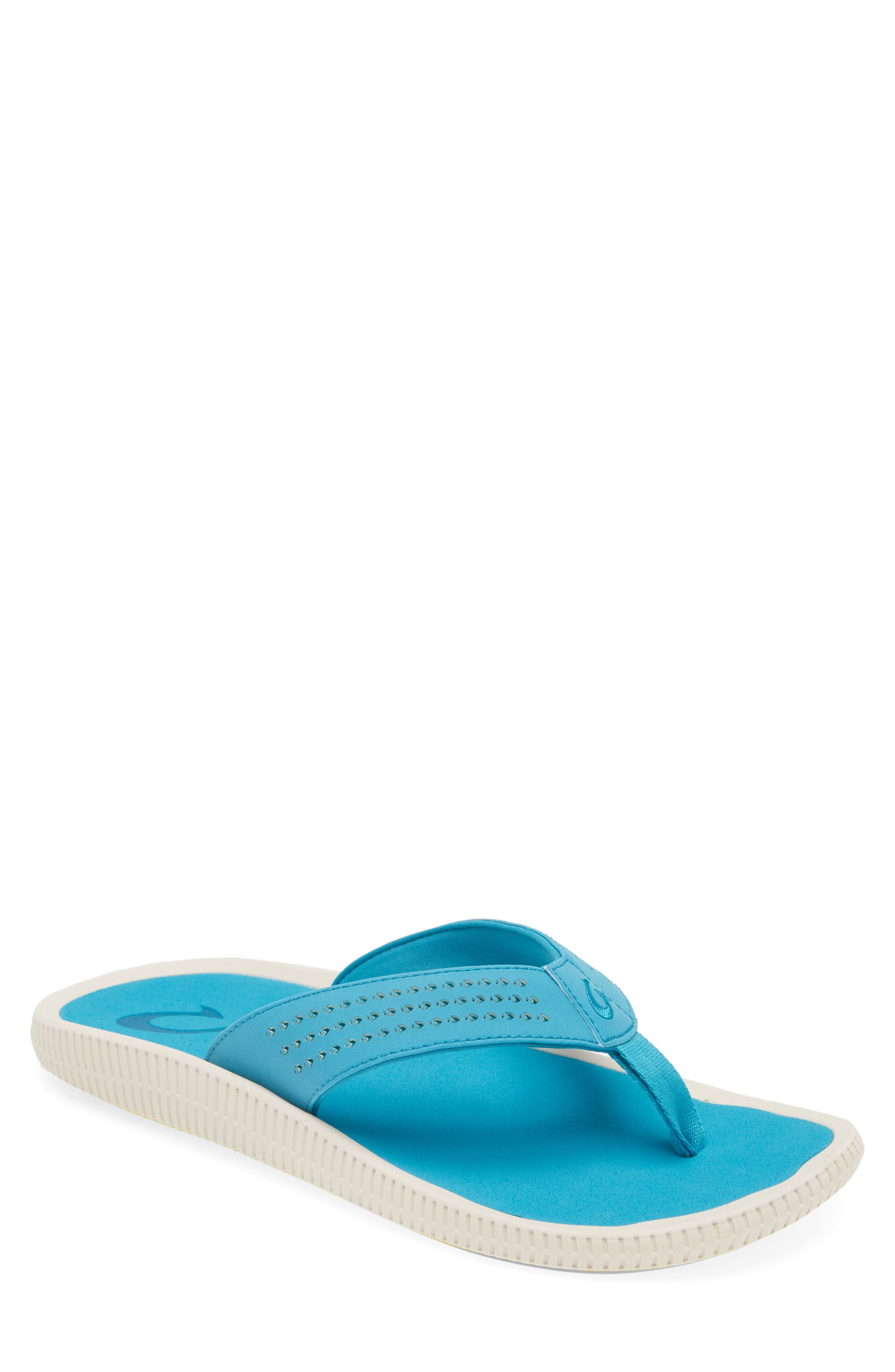 OluKai Ulele Flip Flop, Main, color, Tropic Blue / Tropic Blue