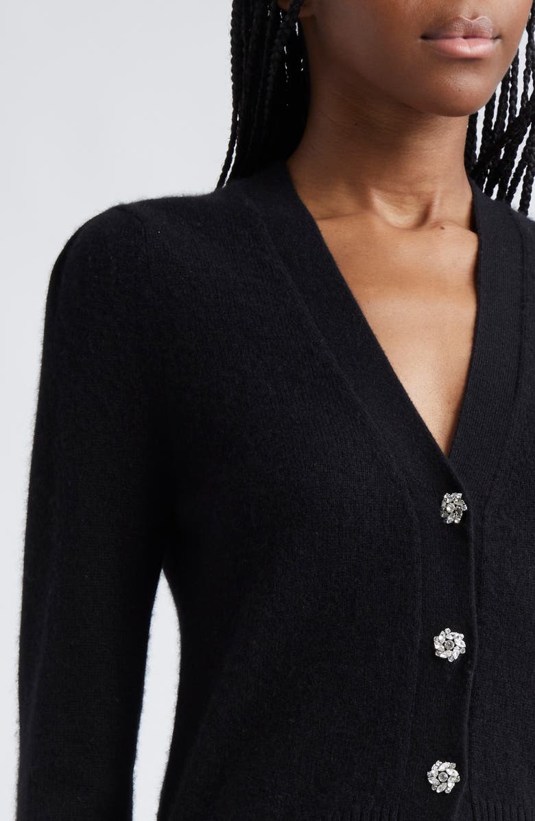 Veronica Beard Solene Rhinestone Button Cashmere Cardigan, Alternate, color,