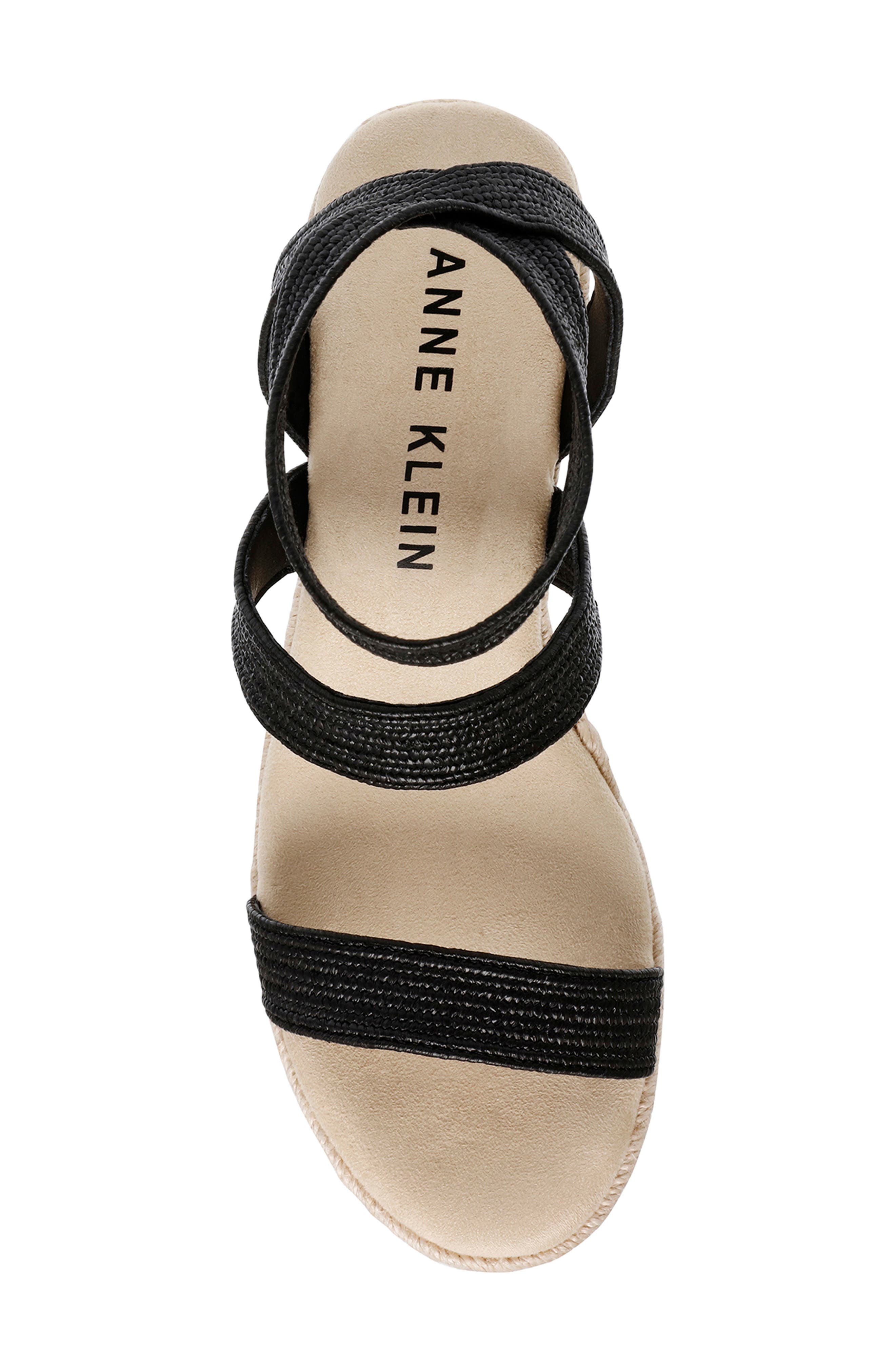 Anne Klein Willa Espadrille Wedge Raffia Sandal, Alternate, color, 
