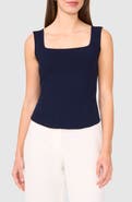 Halogen® Square Neck Corset Sweater Tank