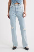 FRAME The Vertical High Waist Relaxed Straight Leg Jeans