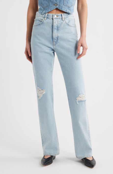 FRAME The Vertical High Waist Relaxed Straight Leg Jeans