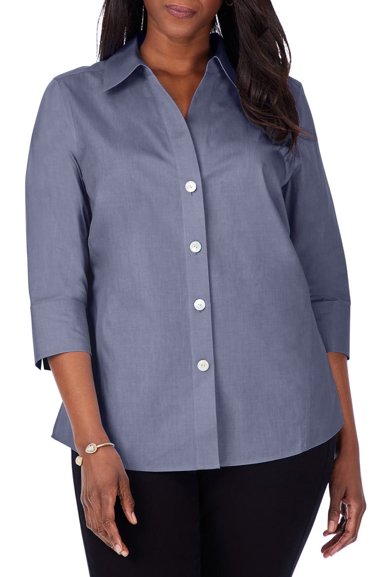 Paityn Non-Iron Cotton Shirt, Main, color, MIDNIGHT SKY