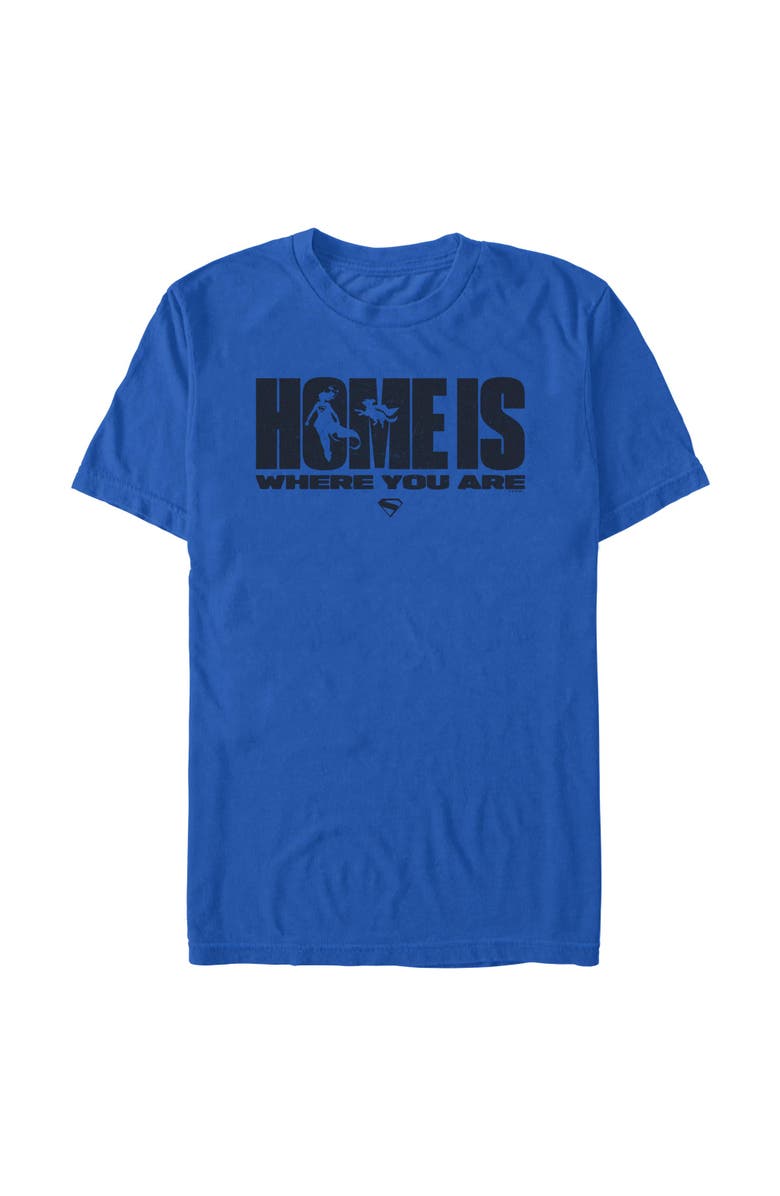Supergirl Men's Supergirl Home Is Where You Are Graphic T-Shirt, Main, color, Royal Blue