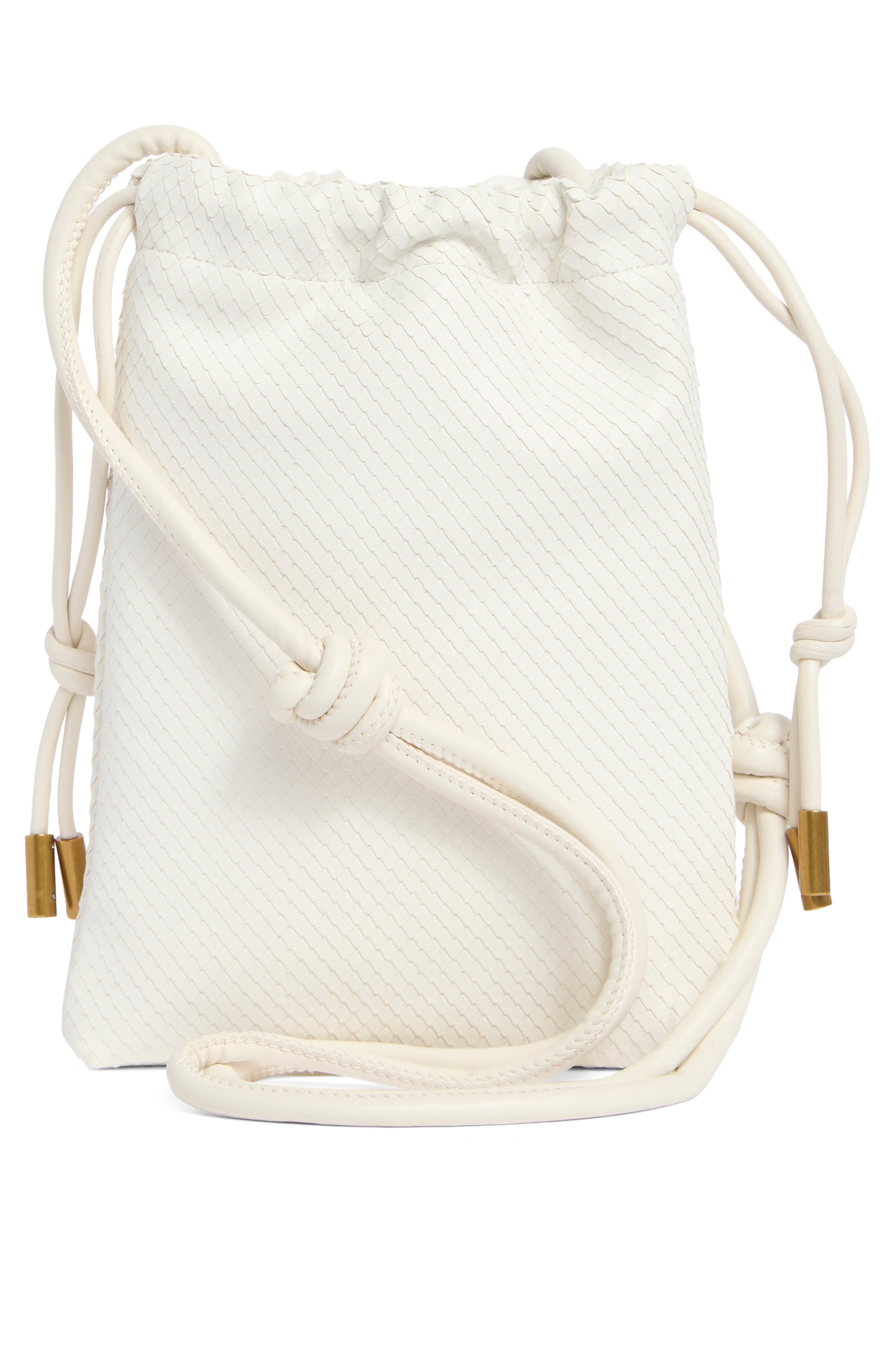 Dolce Vita Evie Bucket Crossbody Bag, Alternate, color, White