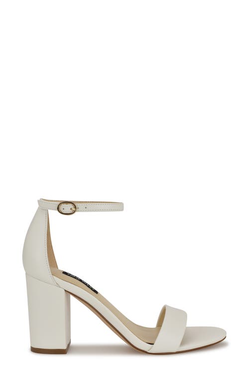 Nine West Toniann Ankle Strap Sandal In White