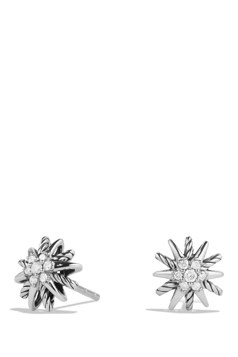 Starburst Earrings with Diamonds, Main, color, DIAMOND