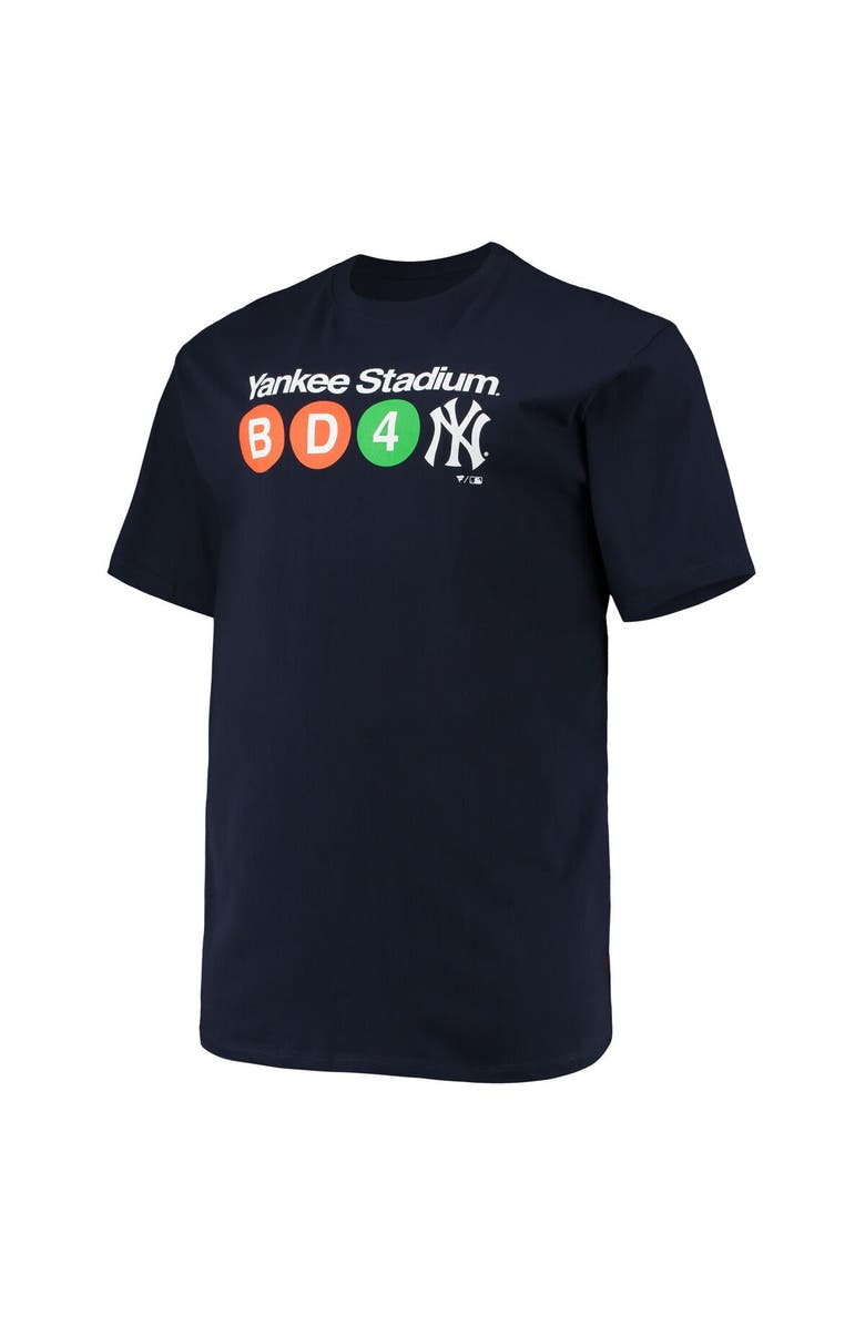 PROFILE Men's Navy New York Yankees Big & Tall Hometown Collection Subway T-Shirt, Alternate, color, 