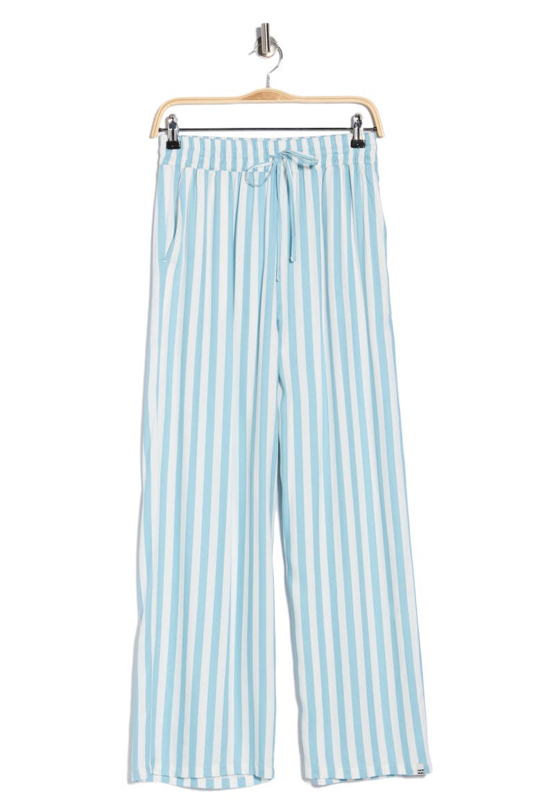 Pipeline Printed Wide Leg Beach Pants, Alternate, color, LIGHT BLUE STRIPE