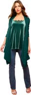 Roaman's Plus Size Lightweight Handkerchief Hem Cardigan Sweater