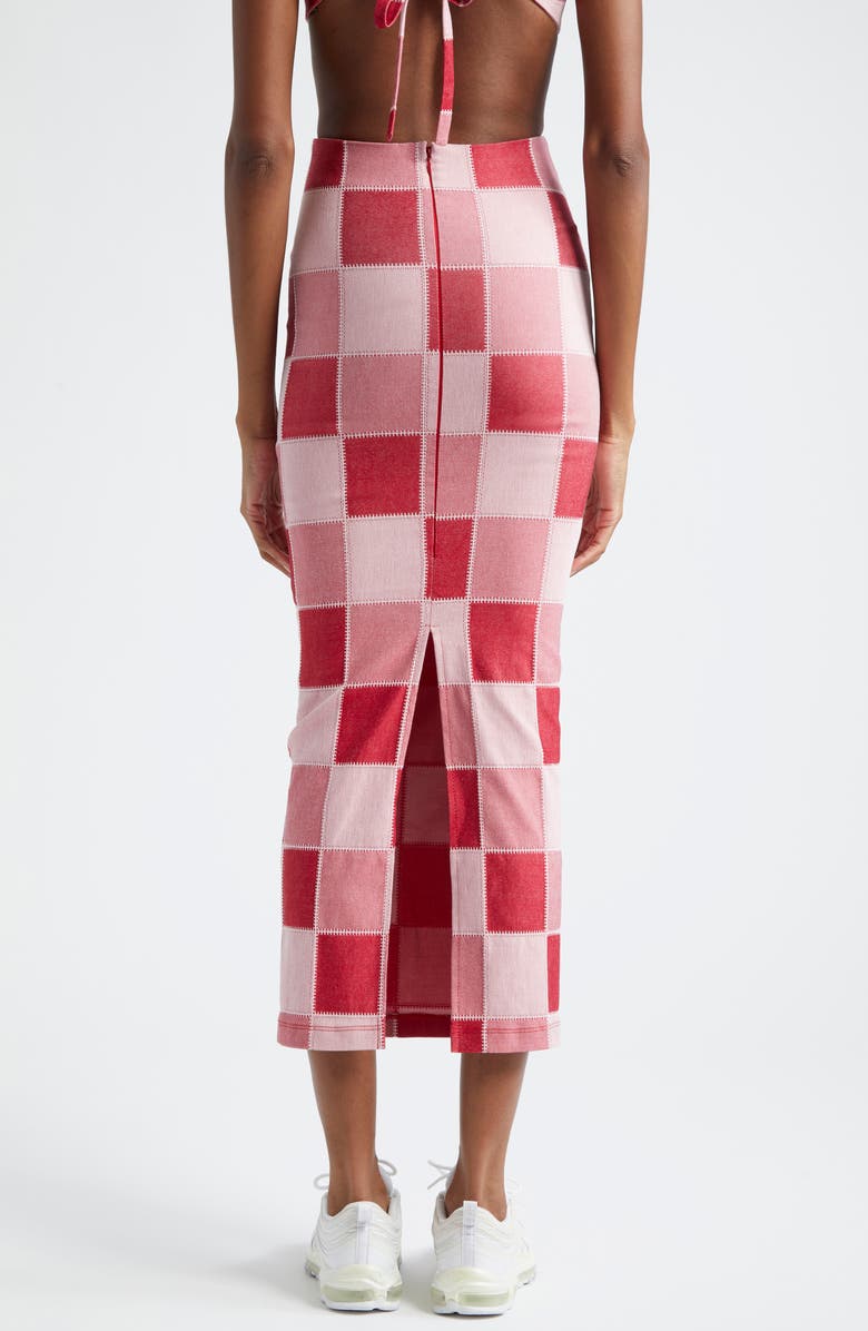 Sammy B Patchwork Skirt, Alternate, color, Red