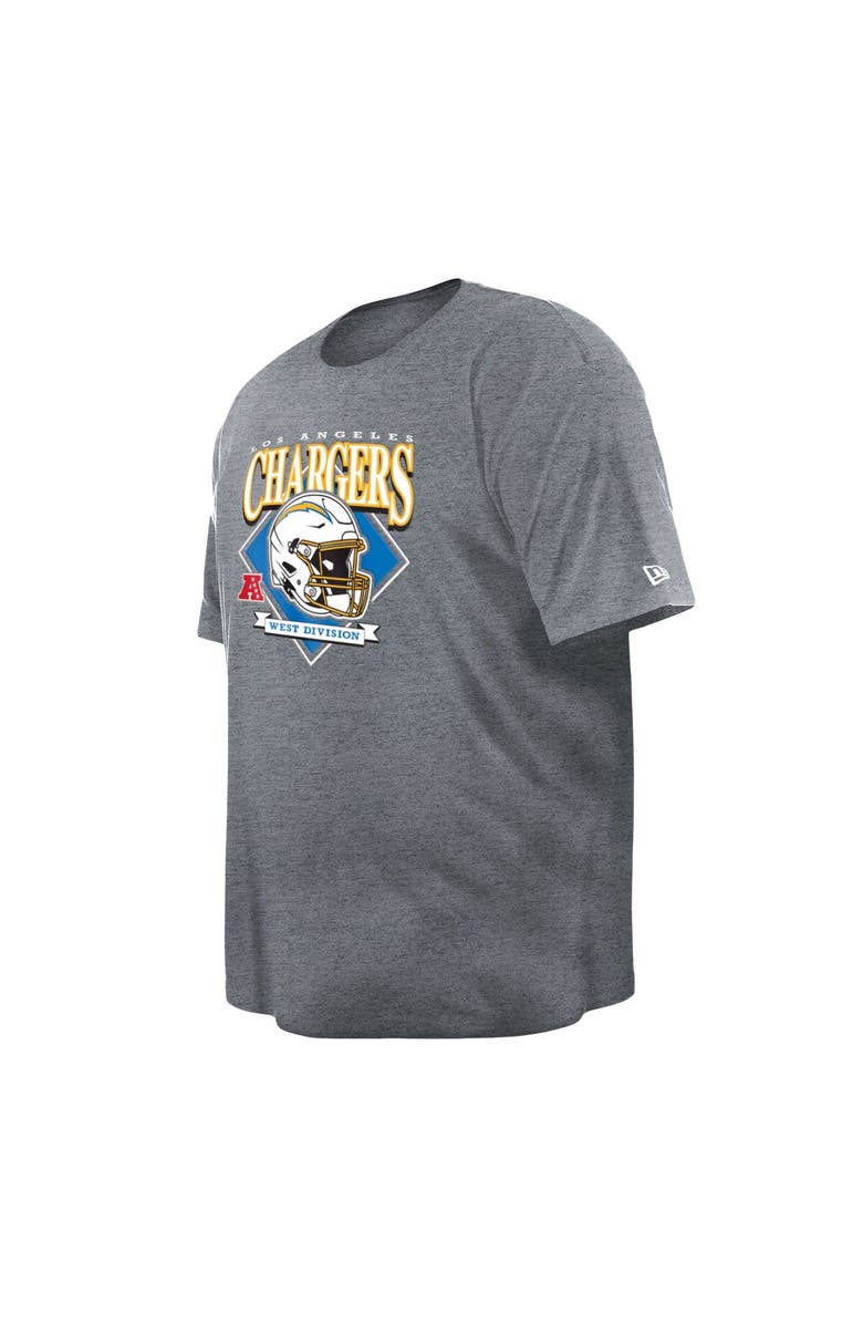 New Era Men's New Era  Gray Los Angeles Chargers Big & Tall Helmet T-Shirt, Alternate, color, Gray