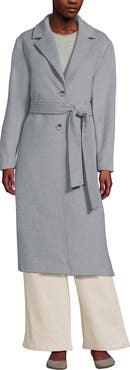 Lands' End Wool Wrap Long Coat