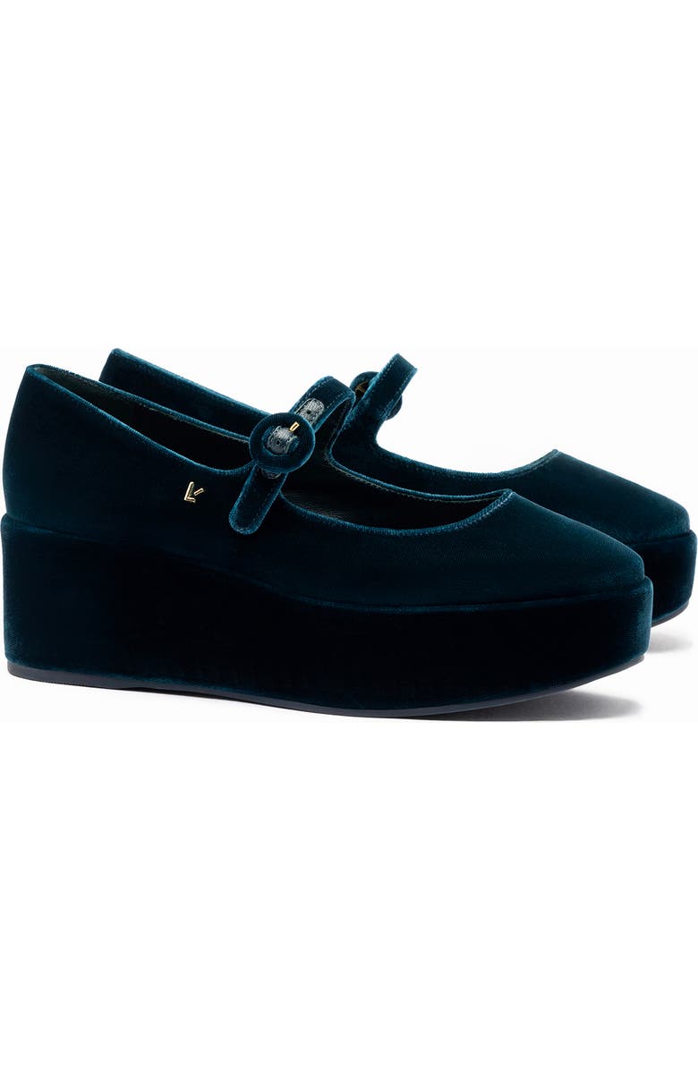 Larroudé Blair Flatform, Alternate, color, Deepsea