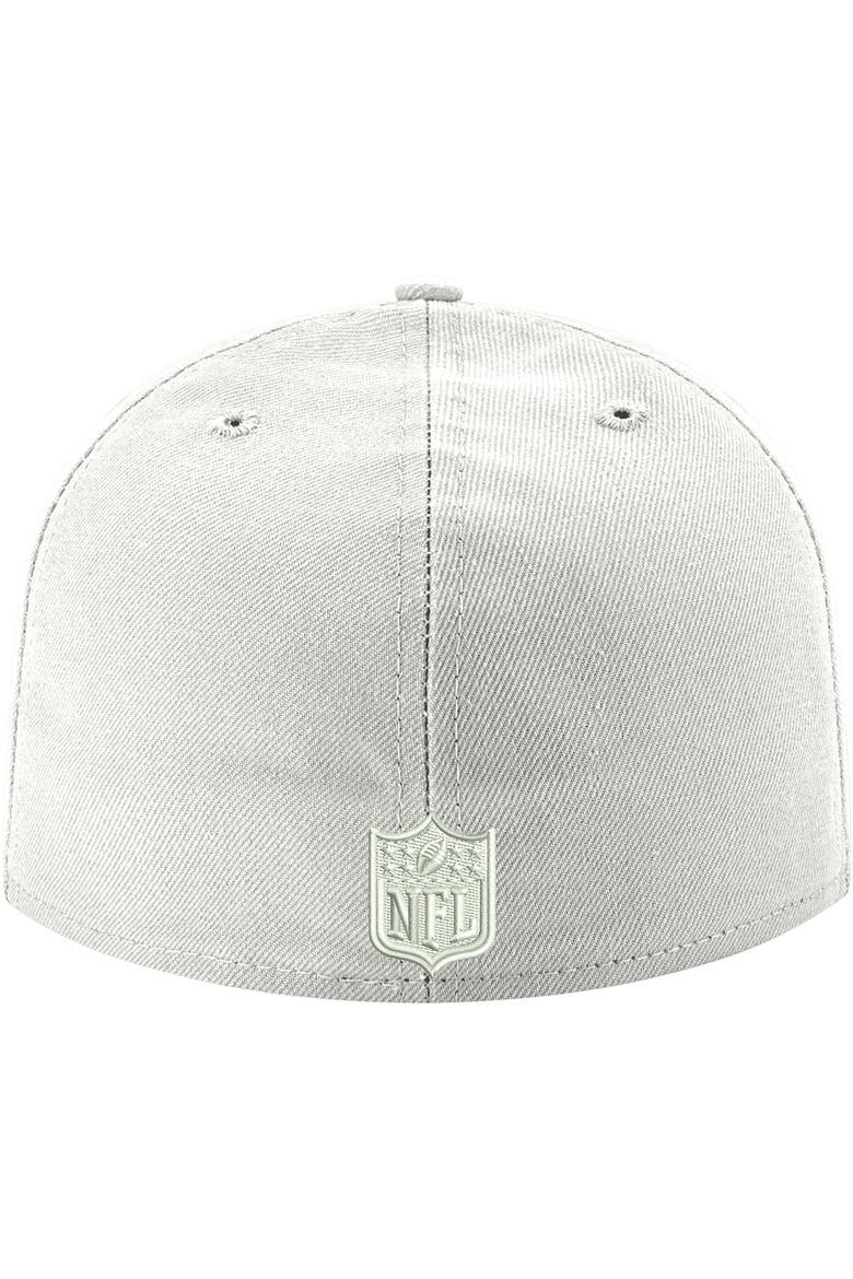 Men's New Era Los Angeles Rams White on White Ram Head 59FIFTY Fitted Hat, Alternate, color, White