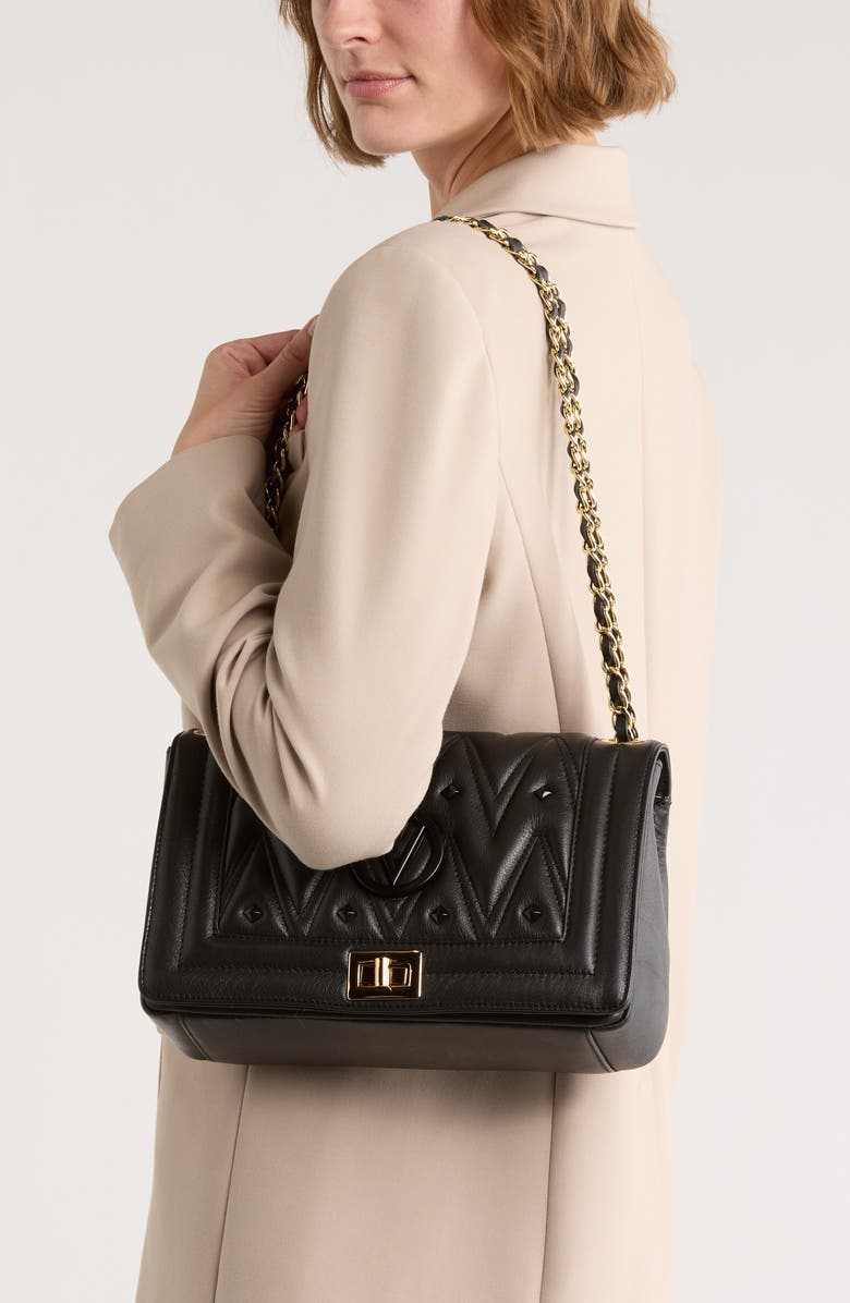 VALENTINO BY MARIO VALENTINO Alice Diamond Leather Tote Bag, Alternate, color, Black