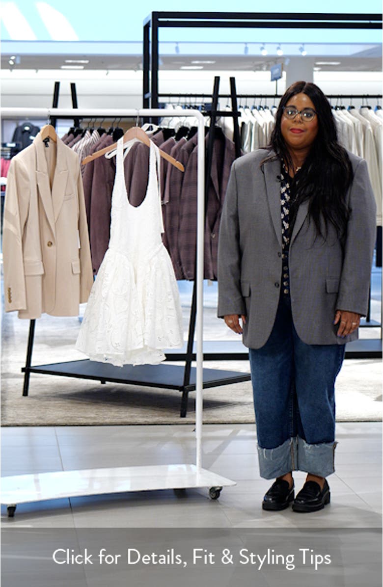 Hera Eyelet Halter Minidress, sales video thumbnail