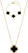 Adornia 18k Gold Plated Cubic Zirconia Halo Set of 2 Necklace & Bracelet