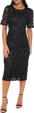 Oleg Cassini Soutache Lace Sheath Dress