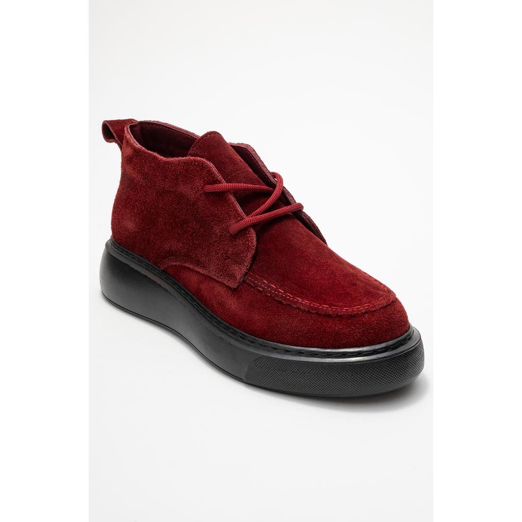 Forever & Always Shoes Lilya Leather Chukka Boot In Burgundy
