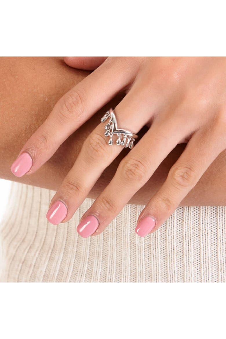 Wishbone Tear Drop Ring, Alternate, color, Gold Vermeil