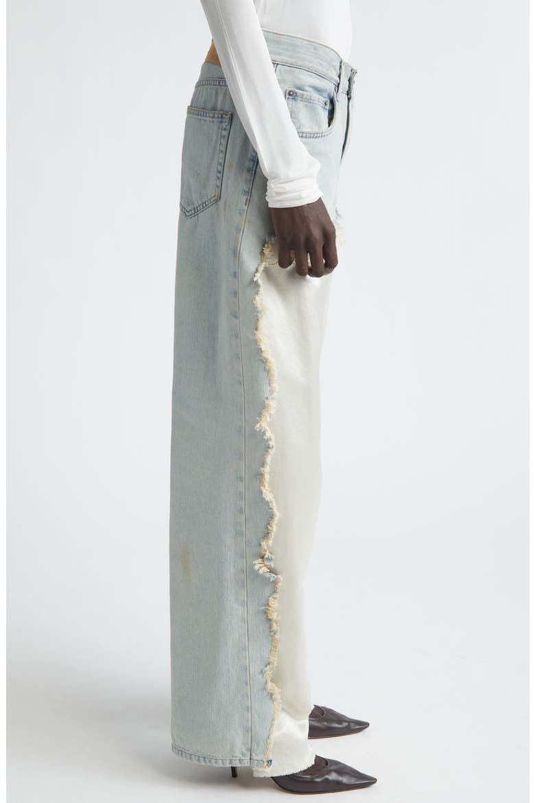 Bonnie Destroyed Wide Leg Jeans, Alternate, color, DUSTY BLUE