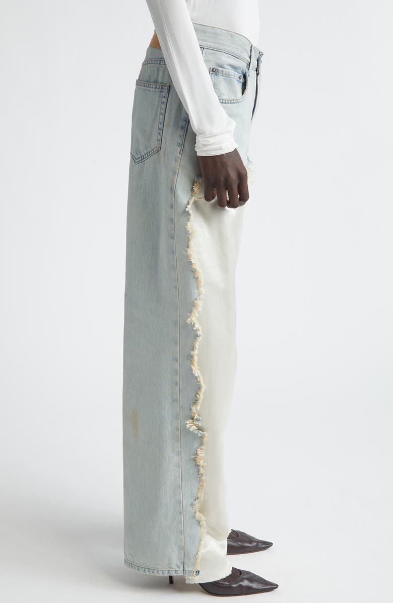 Haikure Bonnie Destroyed Wide Leg Jeans, Alternate, color, Dusty Blue