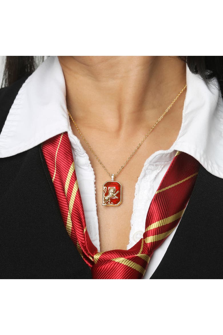 Gryffindor Lion Pendant Necklace Official License, 18+2", Alternate, color, Red